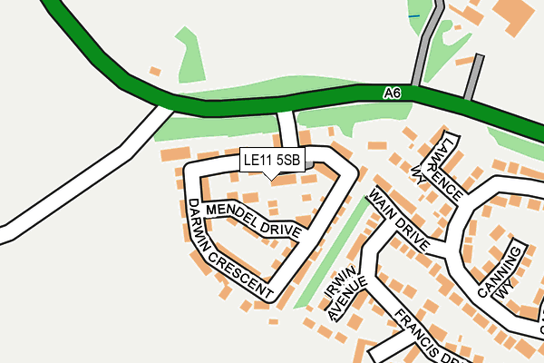 LE11 5SB map - OS OpenMap – Local (Ordnance Survey)