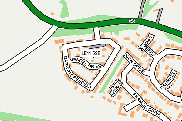 LE11 5SE map - OS OpenMap – Local (Ordnance Survey)