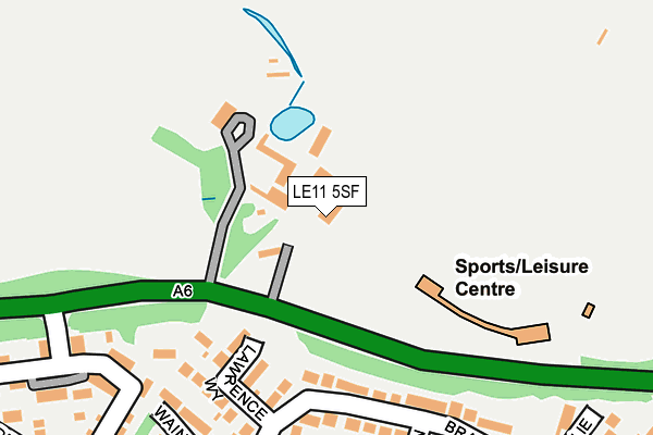 LE11 5SF map - OS OpenMap – Local (Ordnance Survey)