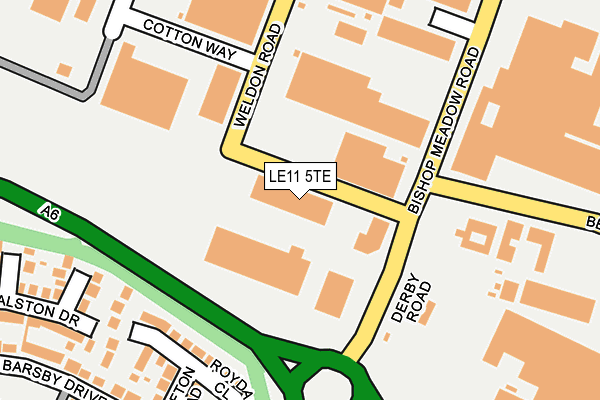 LE11 5TE map - OS OpenMap – Local (Ordnance Survey)
