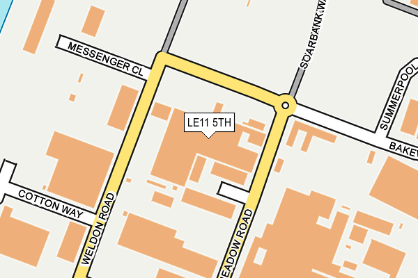 LE11 5TH map - OS OpenMap – Local (Ordnance Survey)