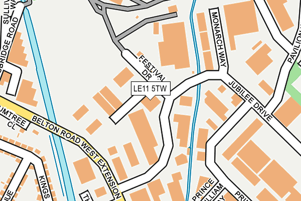 LE11 5TW map - OS OpenMap – Local (Ordnance Survey)