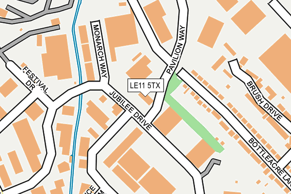 LE11 5TX map - OS OpenMap – Local (Ordnance Survey)
