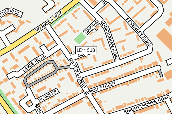 LE11 5UB map - OS OpenMap – Local (Ordnance Survey)