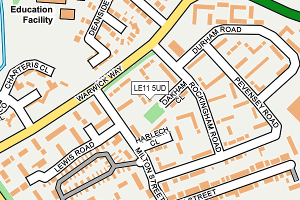 LE11 5UD map - OS OpenMap – Local (Ordnance Survey)