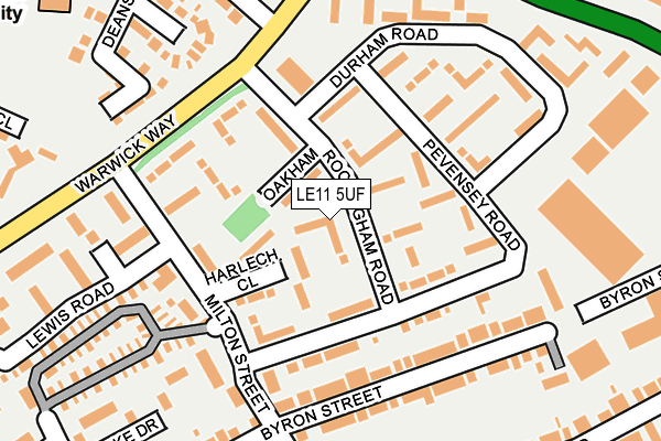 LE11 5UF map - OS OpenMap – Local (Ordnance Survey)