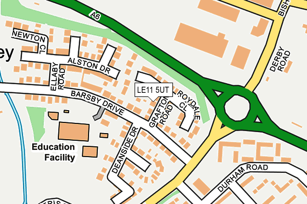 LE11 5UT map - OS OpenMap – Local (Ordnance Survey)