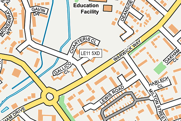 LE11 5XD map - OS OpenMap – Local (Ordnance Survey)