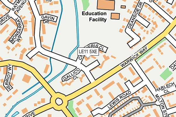 LE11 5XE map - OS OpenMap – Local (Ordnance Survey)