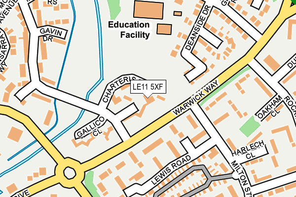 LE11 5XF map - OS OpenMap – Local (Ordnance Survey)