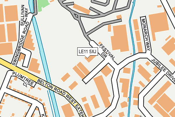 LE11 5XJ map - OS OpenMap – Local (Ordnance Survey)