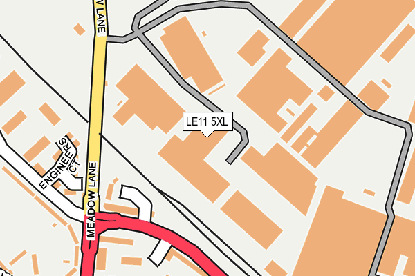 LE11 5XL map - OS OpenMap – Local (Ordnance Survey)