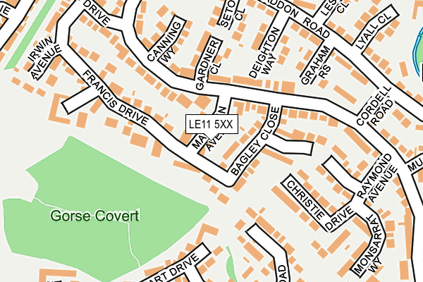 LE11 5XX map - OS OpenMap – Local (Ordnance Survey)
