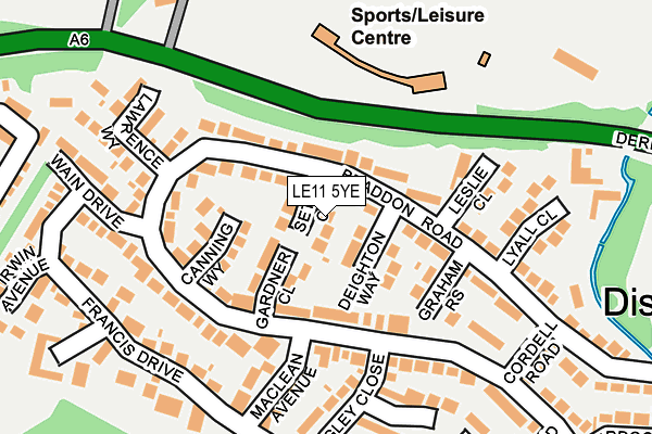 LE11 5YE map - OS OpenMap – Local (Ordnance Survey)