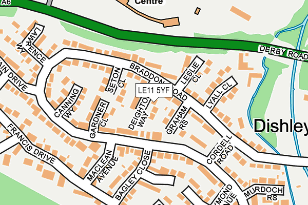LE11 5YF map - OS OpenMap – Local (Ordnance Survey)