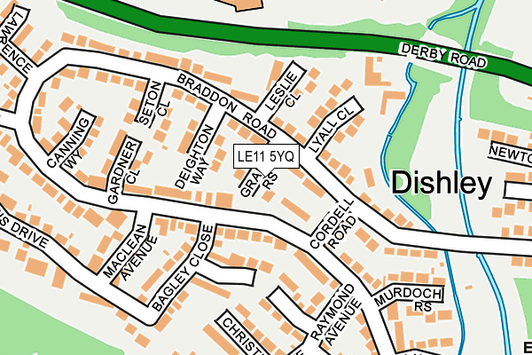 LE11 5YQ map - OS OpenMap – Local (Ordnance Survey)