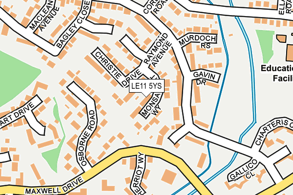 LE11 5YS map - OS OpenMap – Local (Ordnance Survey)