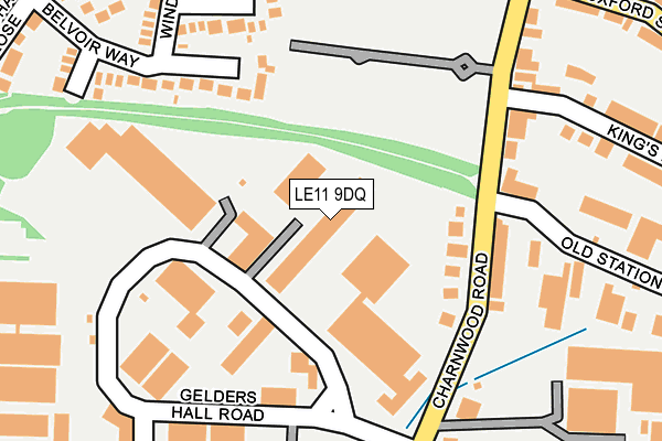 LE11 9DQ map - OS OpenMap – Local (Ordnance Survey)