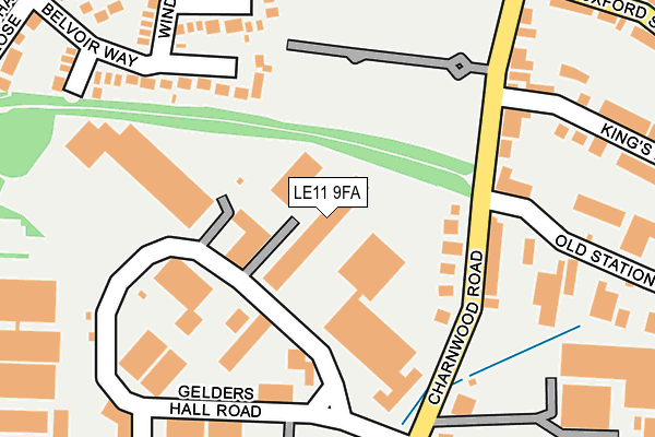 LE11 9FA map - OS OpenMap – Local (Ordnance Survey)