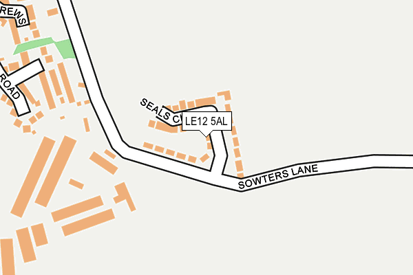 LE12 5AL map - OS OpenMap – Local (Ordnance Survey)