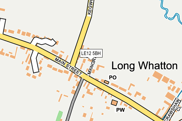 LE12 5BH map - OS OpenMap – Local (Ordnance Survey)