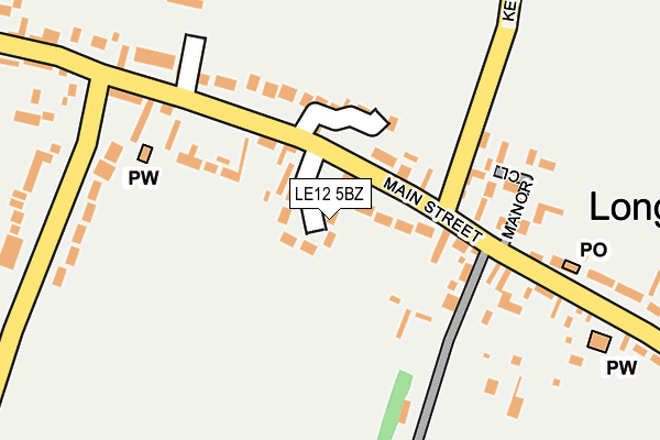 LE12 5BZ map - OS OpenMap – Local (Ordnance Survey)
