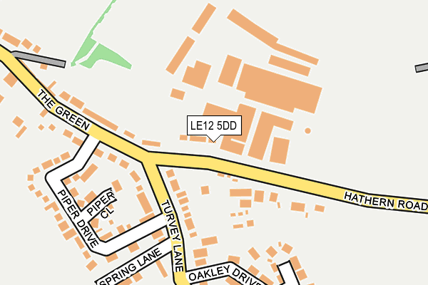 LE12 5DD map - OS OpenMap – Local (Ordnance Survey)