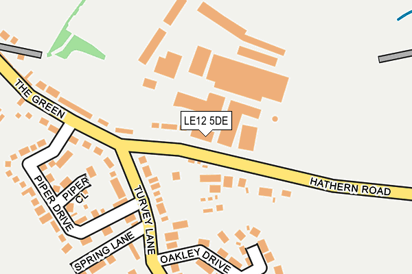 LE12 5DE map - OS OpenMap – Local (Ordnance Survey)