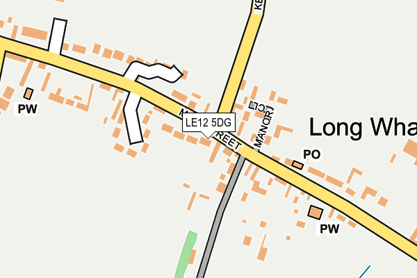 LE12 5DG map - OS OpenMap – Local (Ordnance Survey)