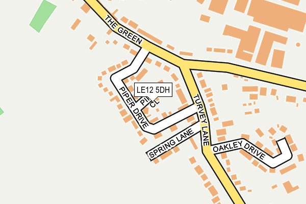 LE12 5DH map - OS OpenMap – Local (Ordnance Survey)