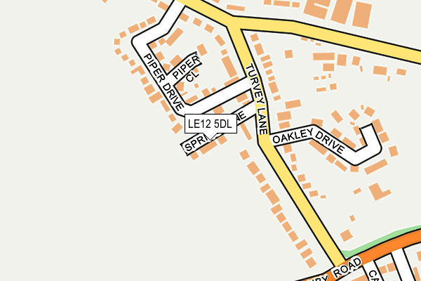 LE12 5DL map - OS OpenMap – Local (Ordnance Survey)
