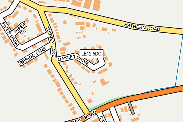 LE12 5DQ map - OS OpenMap – Local (Ordnance Survey)