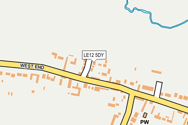 LE12 5DY map - OS OpenMap – Local (Ordnance Survey)