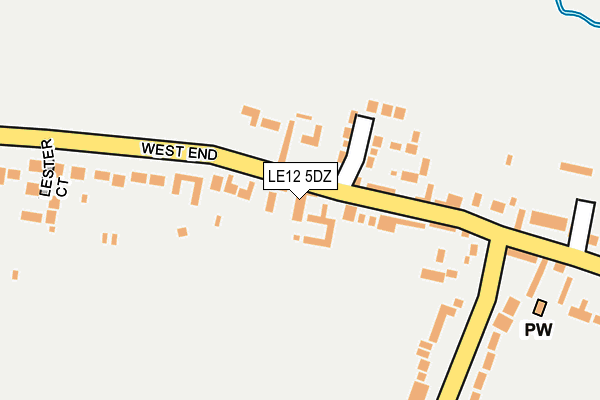 LE12 5DZ map - OS OpenMap – Local (Ordnance Survey)