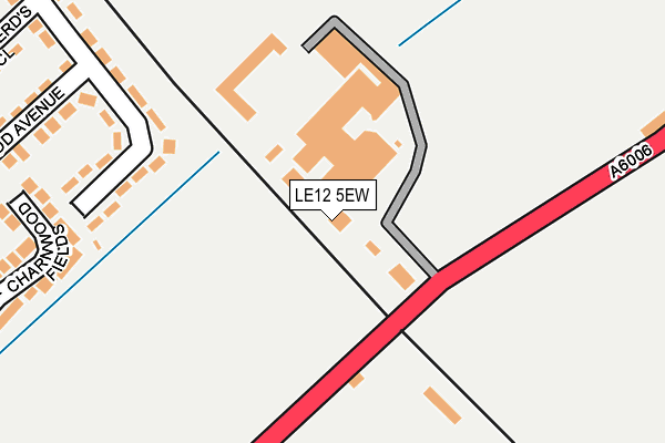 LE12 5EW map - OS OpenMap – Local (Ordnance Survey)