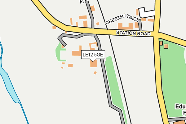 LE12 5GE map - OS OpenMap – Local (Ordnance Survey)