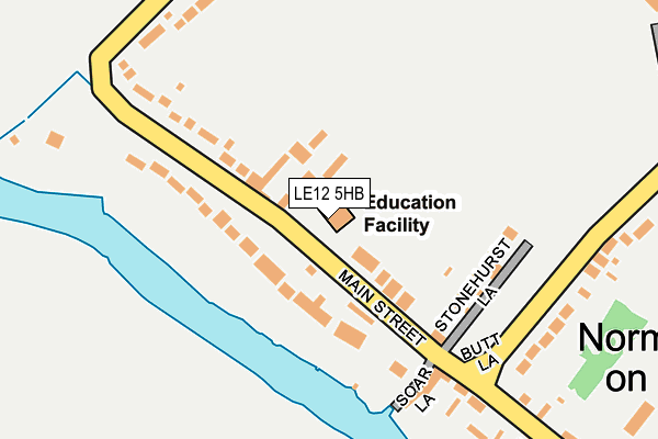 LE12 5HB map - OS OpenMap – Local (Ordnance Survey)