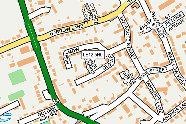 LE12 5HL map - OS OpenMap – Local (Ordnance Survey)
