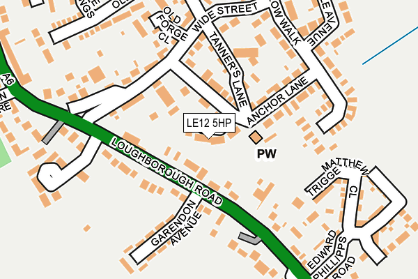 LE12 5HP map - OS OpenMap – Local (Ordnance Survey)