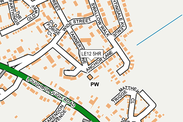 LE12 5HR map - OS OpenMap – Local (Ordnance Survey)