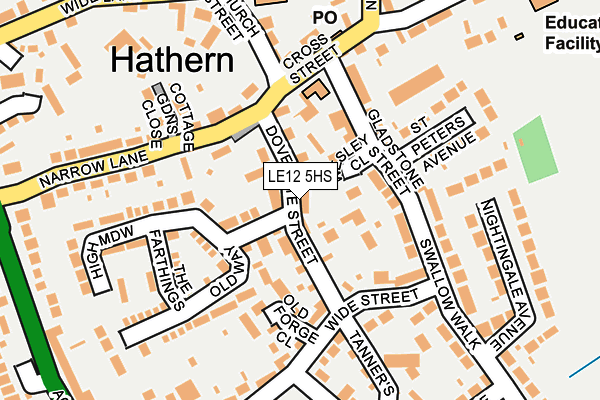 LE12 5HS map - OS OpenMap – Local (Ordnance Survey)