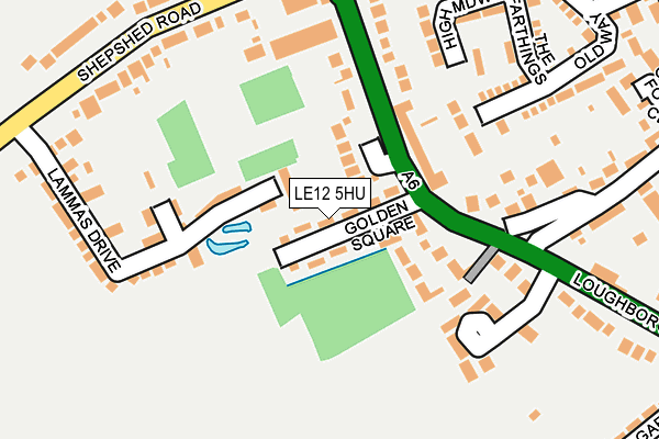 LE12 5HU map - OS OpenMap – Local (Ordnance Survey)