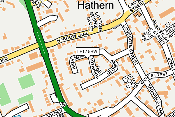 LE12 5HW map - OS OpenMap – Local (Ordnance Survey)