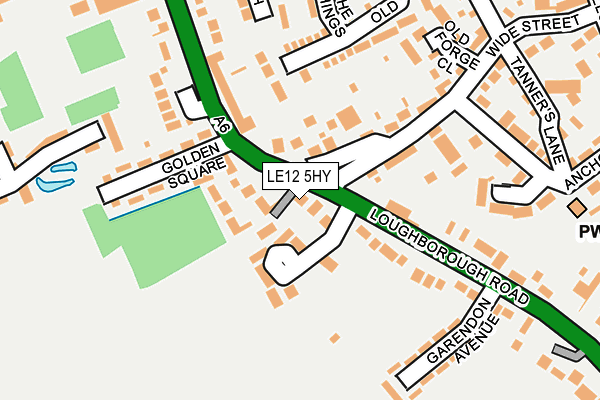 LE12 5HY map - OS OpenMap – Local (Ordnance Survey)