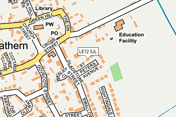 LE12 5JL map - OS OpenMap – Local (Ordnance Survey)