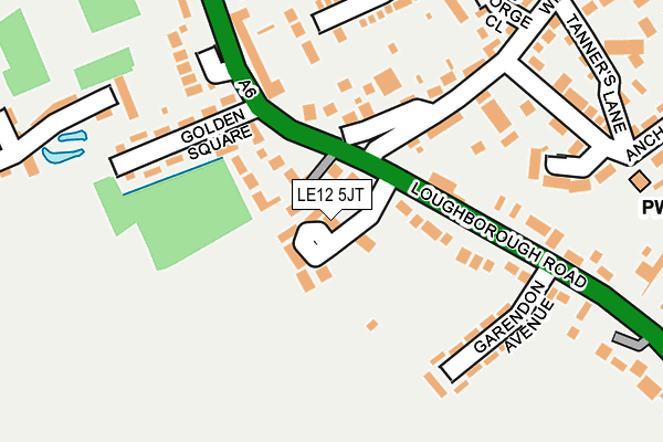 LE12 5JT map - OS OpenMap – Local (Ordnance Survey)