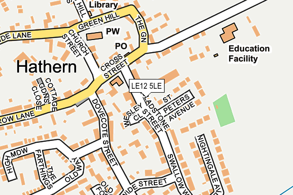LE12 5LE map - OS OpenMap – Local (Ordnance Survey)