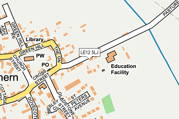 LE12 5LJ map - OS OpenMap – Local (Ordnance Survey)