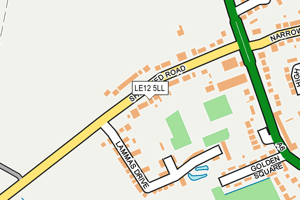 LE12 5LL map - OS OpenMap – Local (Ordnance Survey)