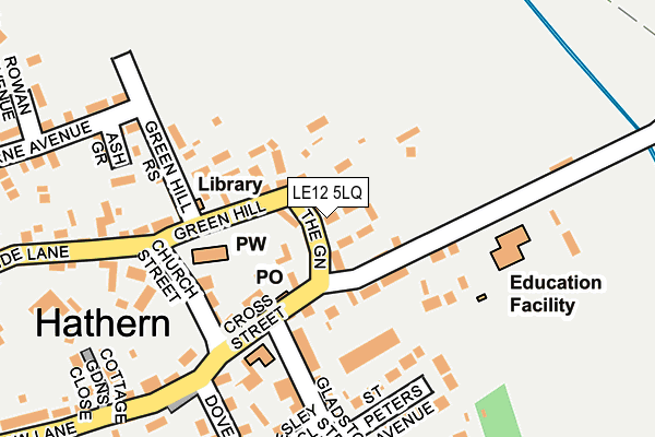 LE12 5LQ map - OS OpenMap – Local (Ordnance Survey)